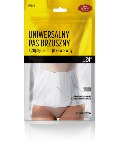 Uniwersalny pas brzuszny „24” z zapięciem – przewiewny
